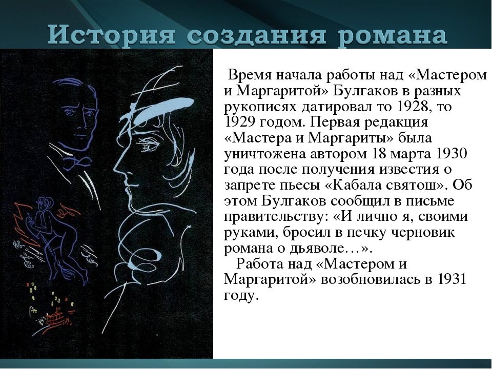 Мастер и маргарита история создания презентация к уроку 11 класс