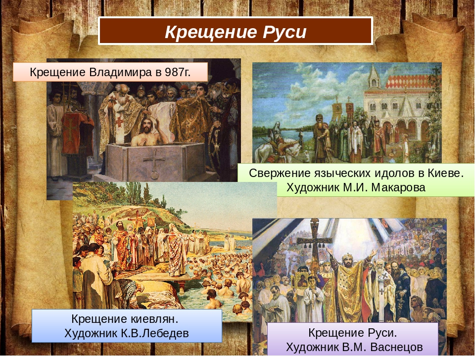 Крещение руси произошло век. Свержение языческих идолов. Крещение Киевской Руси.