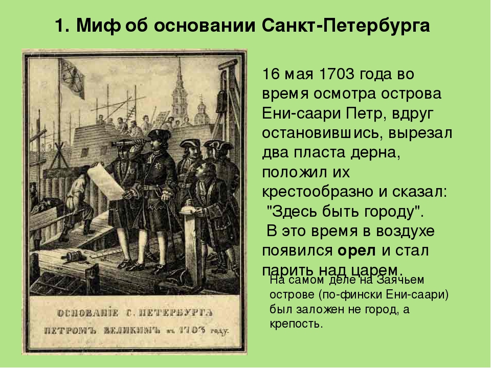 Когда и кем был основан санкт петербург. Основание Петербурга Петром 1. Год основания Петербурга 1703.