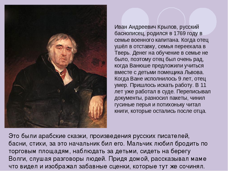 Биография крыловой. Биография Ивана Андреевича Крылова 5. Интересный материал о и.а.Крылове. Крылов факты кратко биографии. Когда родился Крылов баснописец.