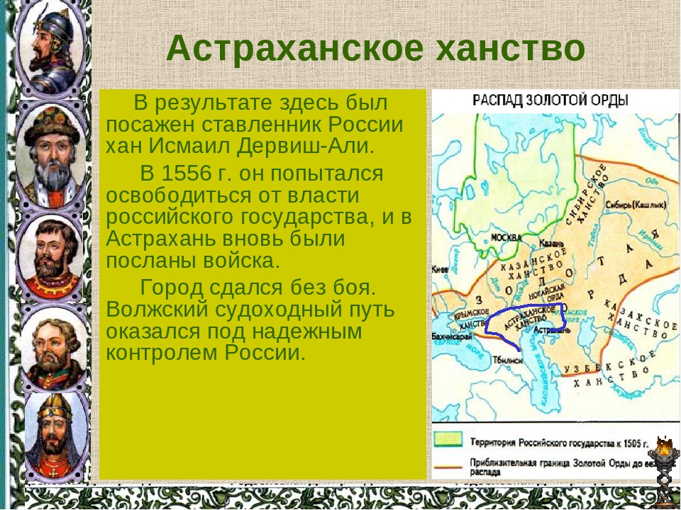 Астраханское ханство план