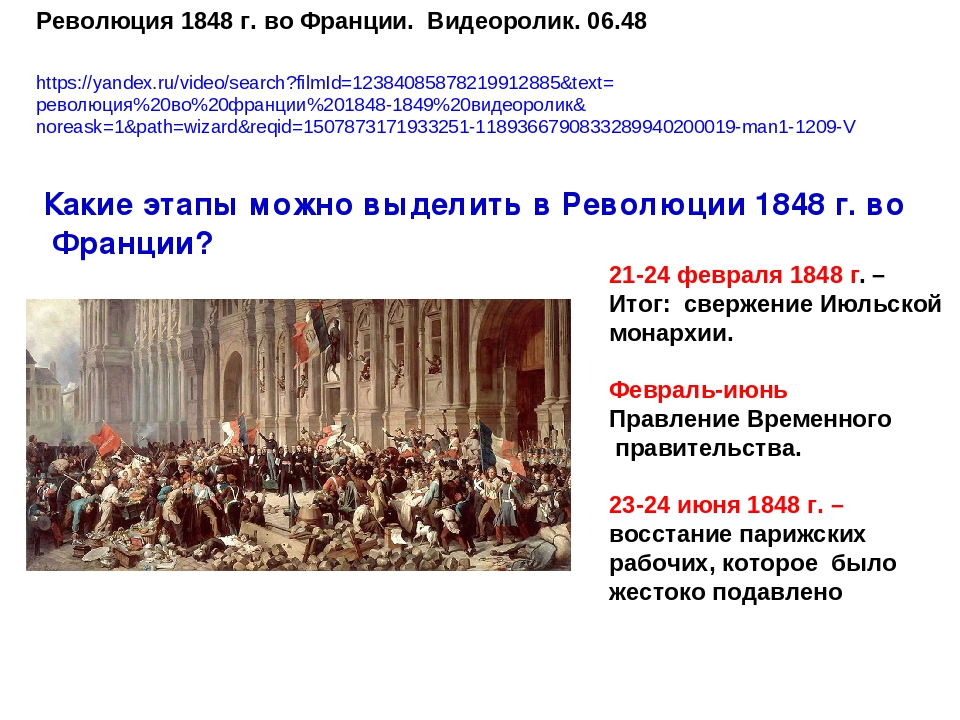 Презентация французская революция 1848