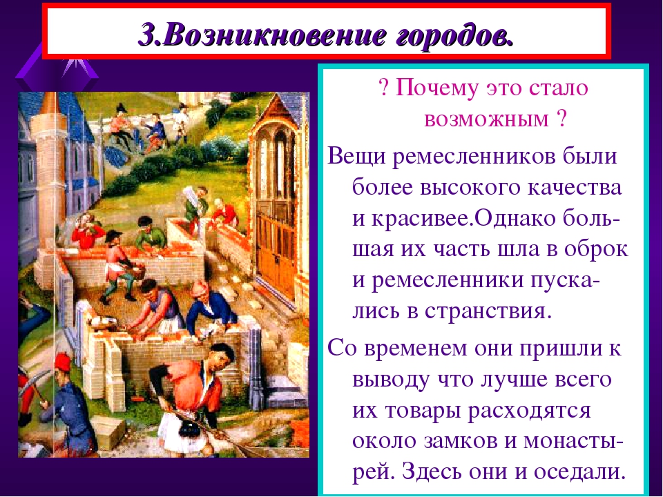 Презентация формирование средневековых городов городское ремесло 6 класс по фгос