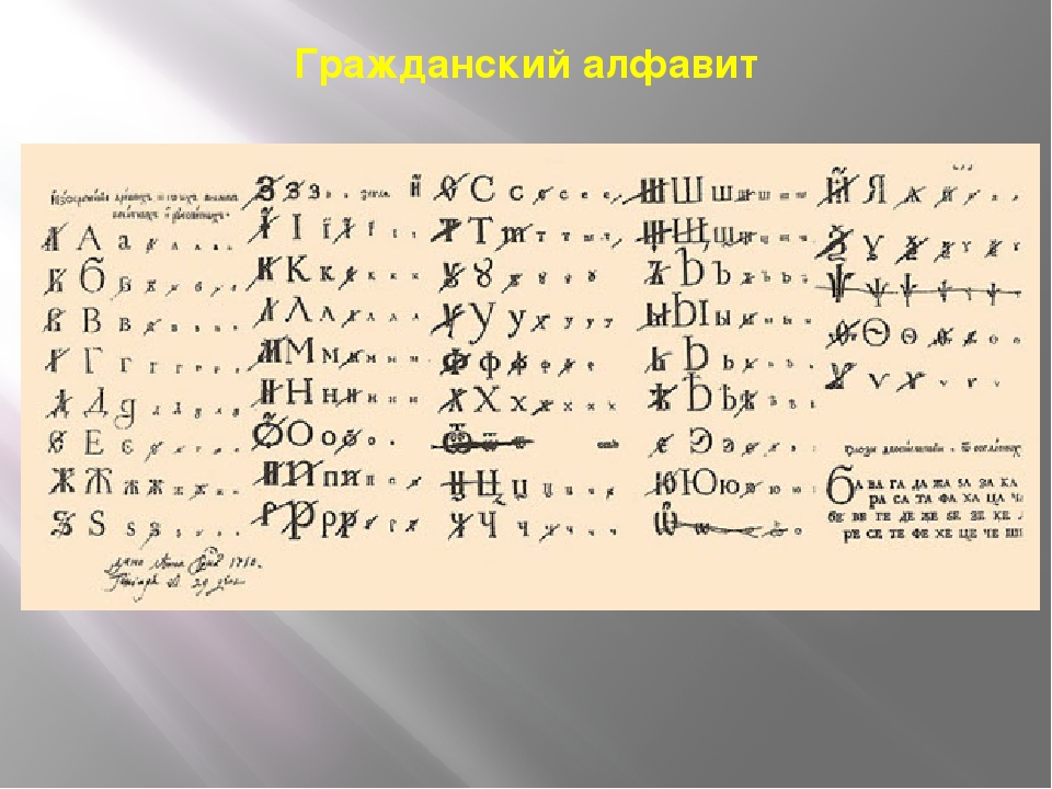 Гражданский шрифт в россии