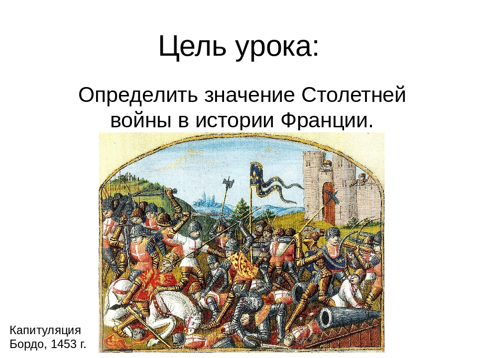 Столетняя война презентация 6 класс фгос