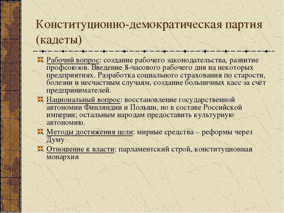 Результаты деятельности партии. Конституционно-Демократическая партия кадеты. Конституционно-Демократическая партия цели. Партия конституционных демократов кадеты задачи. Конституционно-Демократическая партия рабочий вопрос.