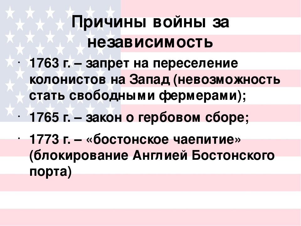 Презентация война за независимость и образование сша 7 класс презентация