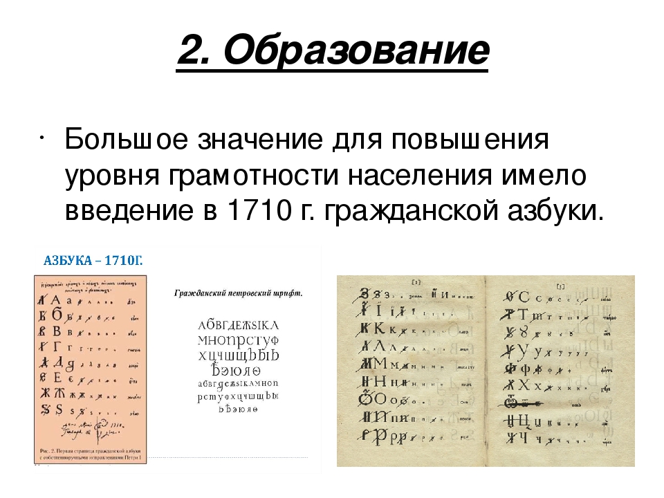 Введение гражданской азбуки. Гражданская Азбука при Петре 1. Гражданский шрифт Петра 1. Перемены в культуре России в годы петровских реформ образование.