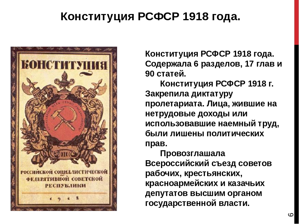 Конституция 1918 года фото