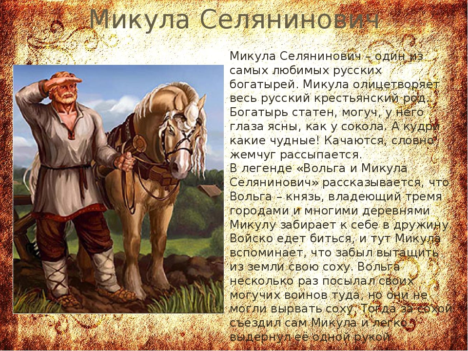 Сообщение образы героев. Микула Селянинович. Богатырь-Пахарь. Русские богатыри Микула Селянинович. Богатырь Микула. Богатырь Никита Селянинович.