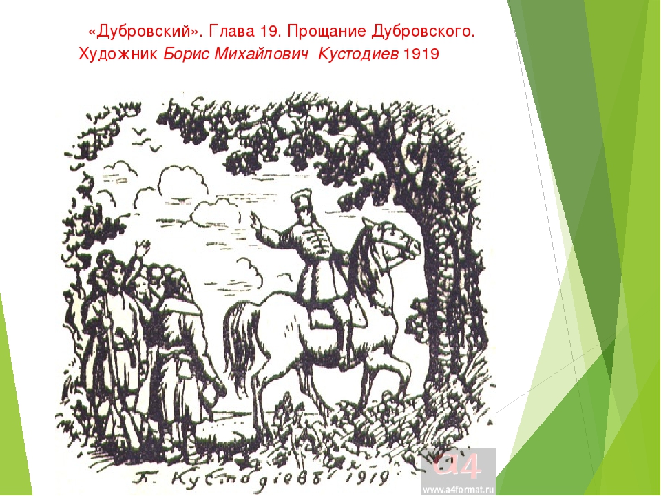 Сюжет дубровский пушкина. Прощание Дубровского Кустодиев. Дубровский 19 глава. Дубровский 6 глава. Дубровский 3 глава.