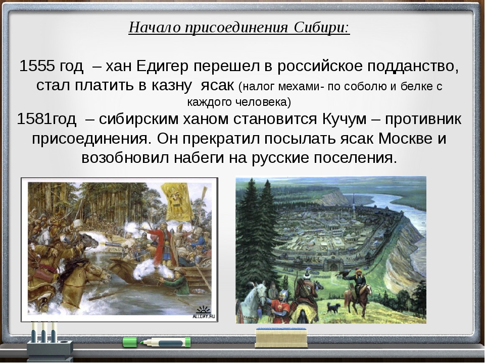 Хан едигер. 1555 – Хан Едигер. Начало присоединения Сибири. Присоединение Сибири к России. Присоединение Сибирского ханства к России.