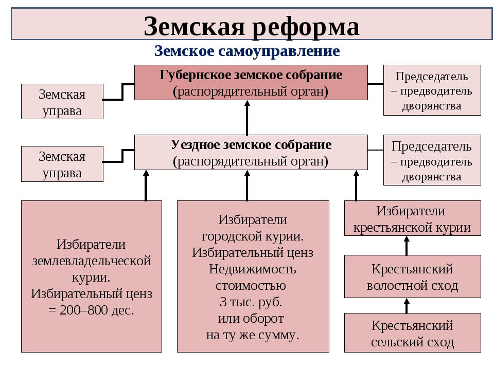 Земская реформа распорядительные органы