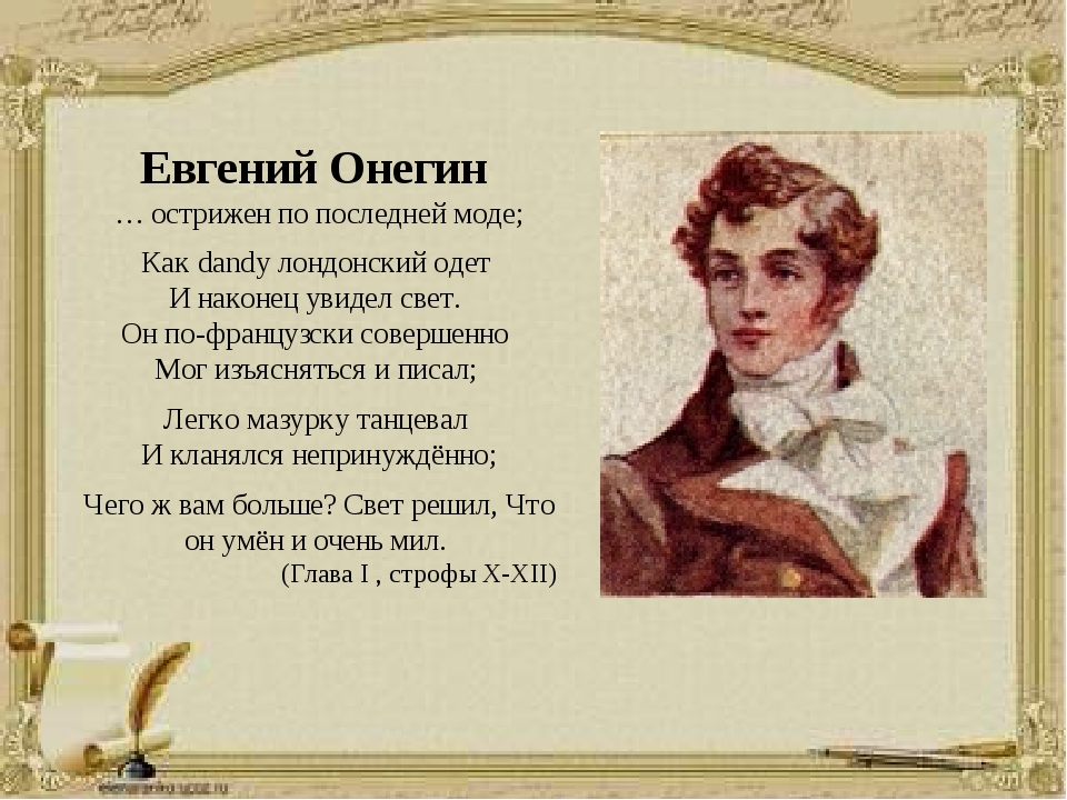 Онегин история жизни