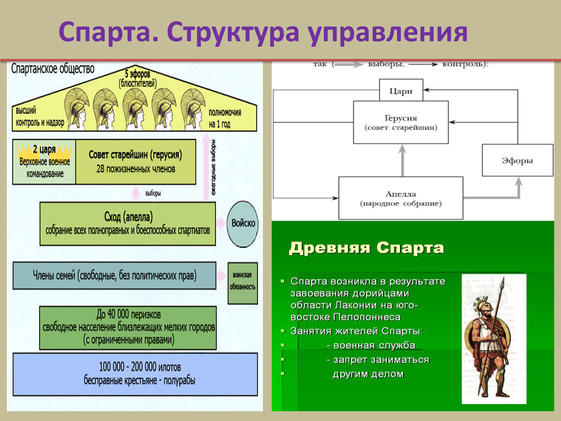 Общественный и государственный строй древней спарты презентация