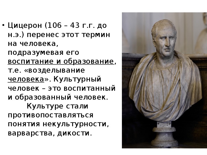 Цицерон термин культура. Цицерон о воспитании и образовании. Цицерон культура это возделывание. Педагогические функции Цицерона.