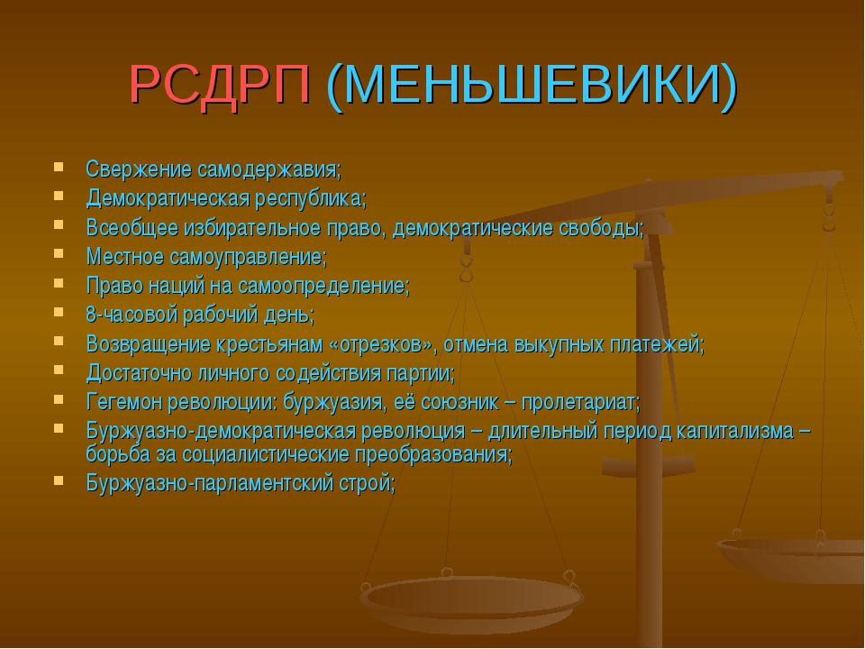 Большевики состав лидеры. РСДРП большевики и меньшевики цели и задачи. Большевики и меньшевики цели и задачи. Программа меньшевиков. Меньшевики программа партии.