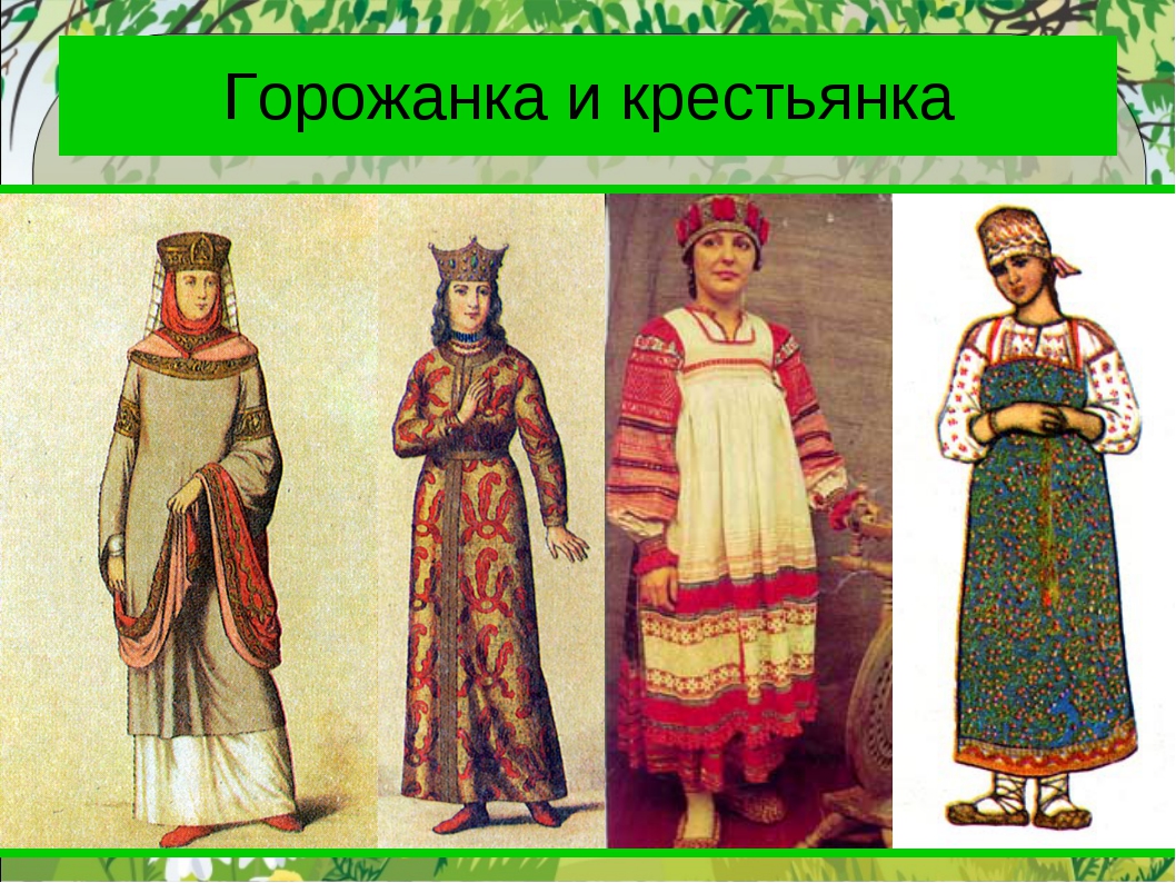 Одежда женщин в древней руси