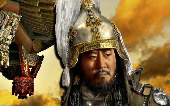 Власть в великом хане. Монгольский Хан Темучин. Чингис Хан портрет.