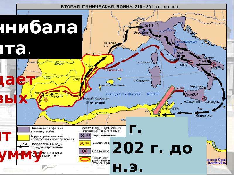 Контурная карта вторая пуническая война 218 201