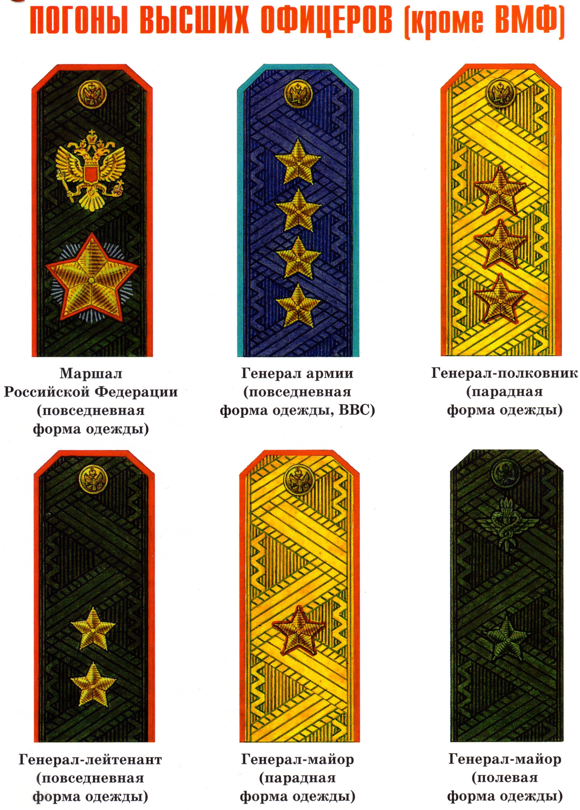 Погоны и звания в армии россии фото