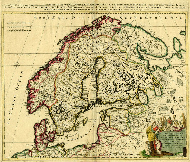 Карта россии 1700 года