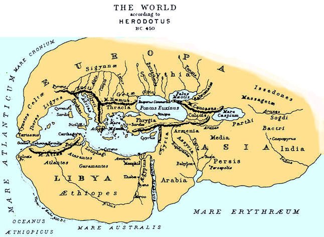 Карта мира по геродоту