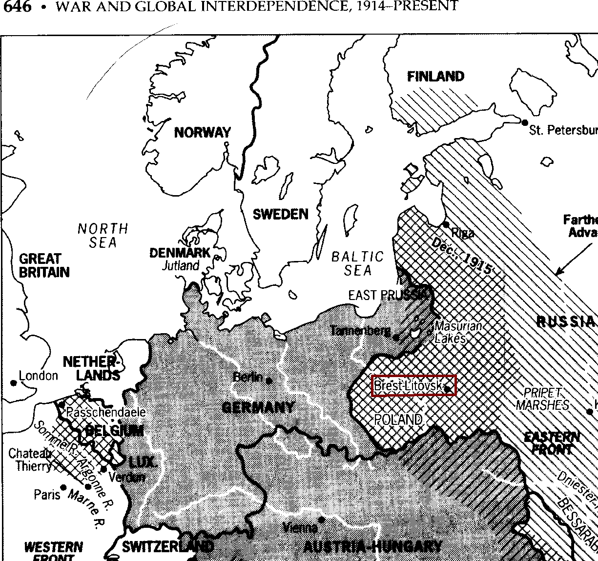 Брест литовский мир карта