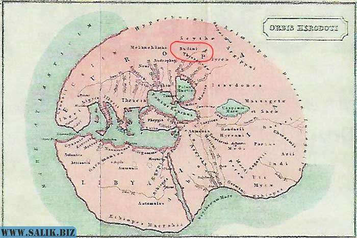 Карта геродота оригинал