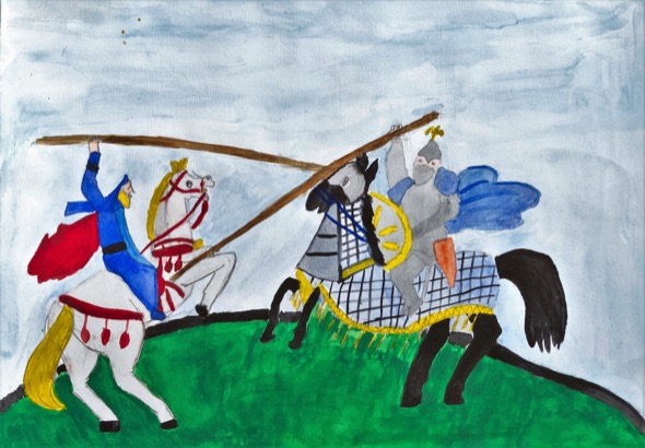 Рисунок эпизода куликовской битвы. Куликовская битва рисунок.