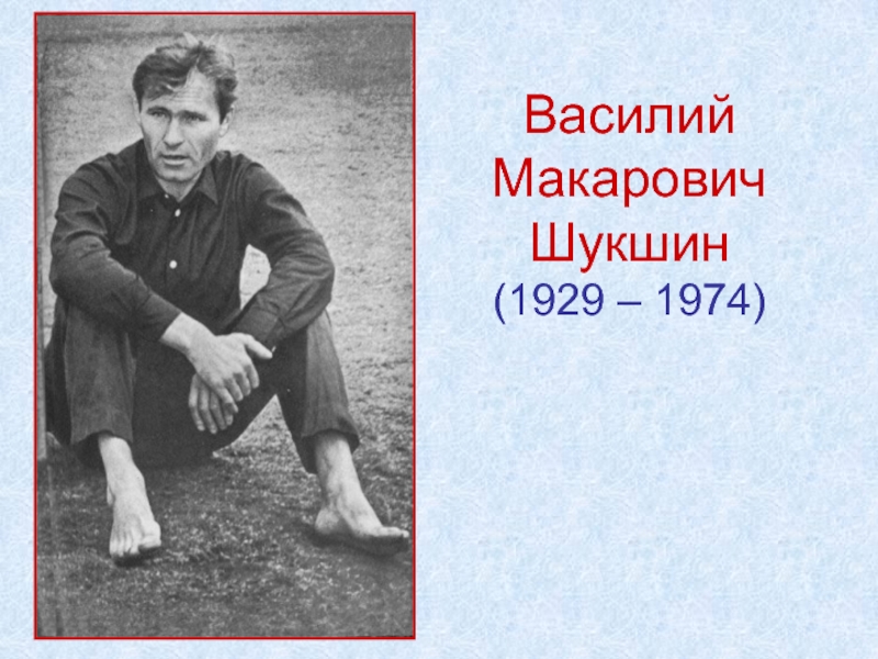 План в м шукшин срезал