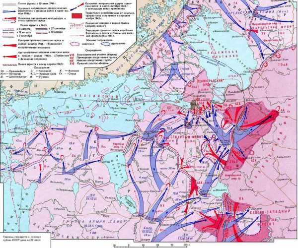 Карта боевых действий великой отечественной войны 1941 1945