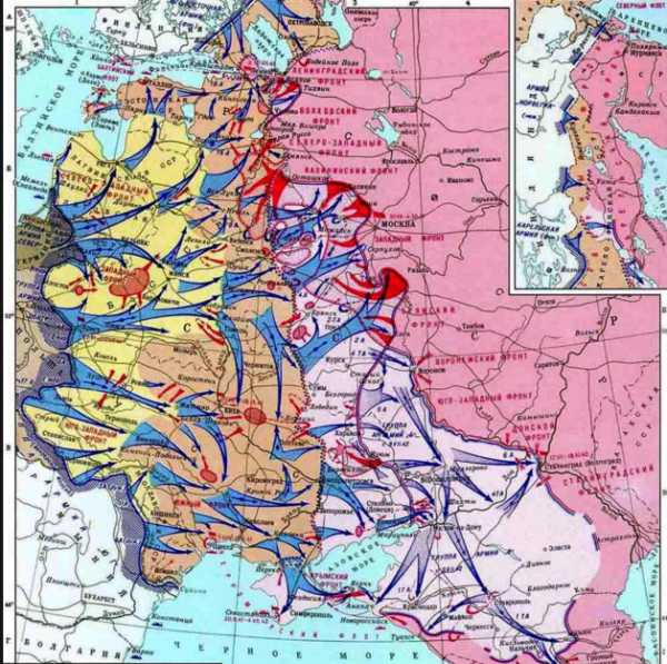 Основные сражения великой отечественной войны карты схемы